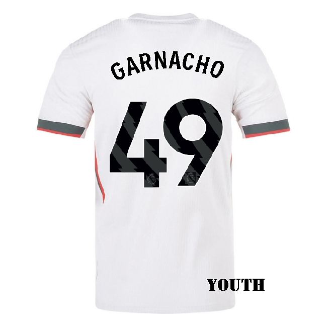 2025/26 Alejandro Garnacho #49 Away Youth Soccer Jersey