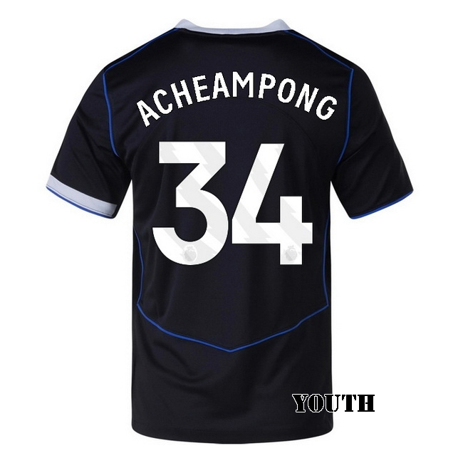 2025/26 Josh Acheampong #34 Third Youth Soccer Jersey