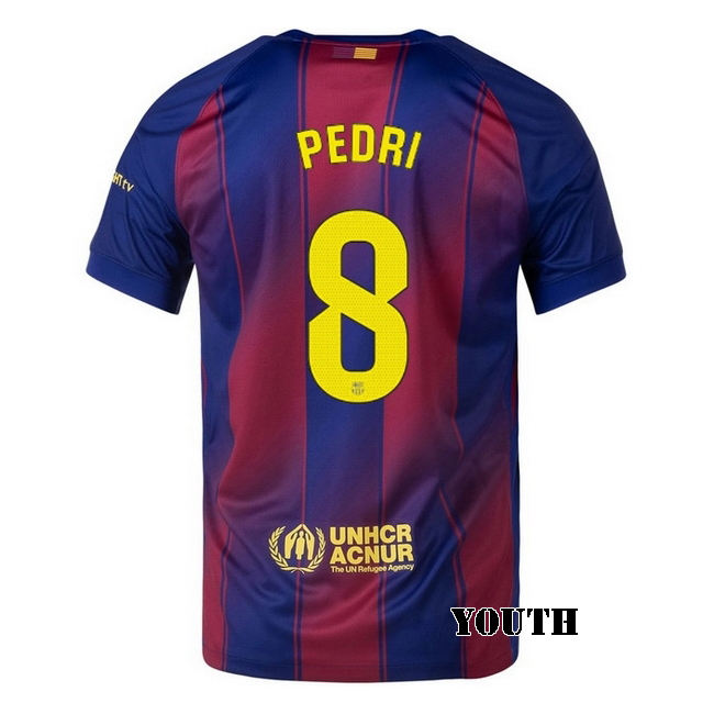 2025/26 Pedri #8 Home Youth Soccer Jersey