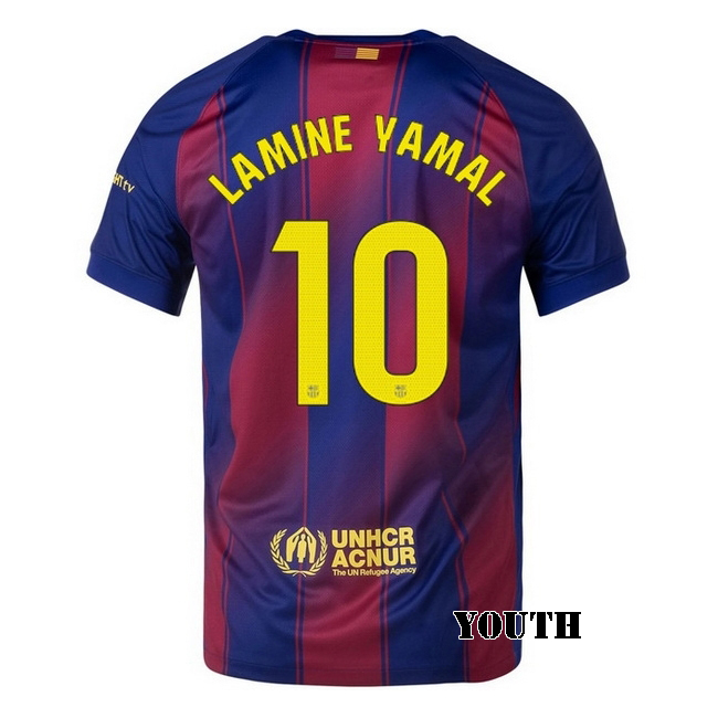 2025/26 Lamine Yamal #10 Home Youth Soccer Jersey