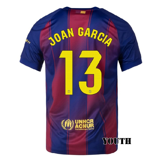 2025/26 Joan Garcia #13 Home Youth Soccer Jersey