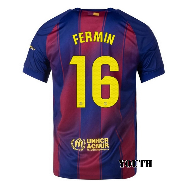 2025/26 Fermin Lopez #16 Home Youth Soccer Jersey