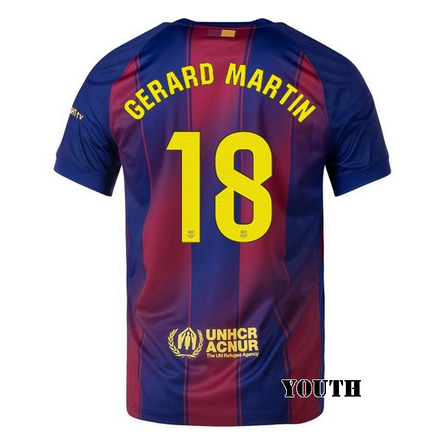 2025/26 Gerard Martin #18 Home Youth Soccer Jersey