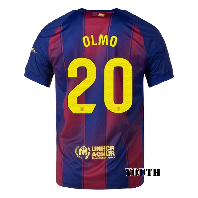 2025/26 Dani Olmo #20 Home Youth Soccer Jersey