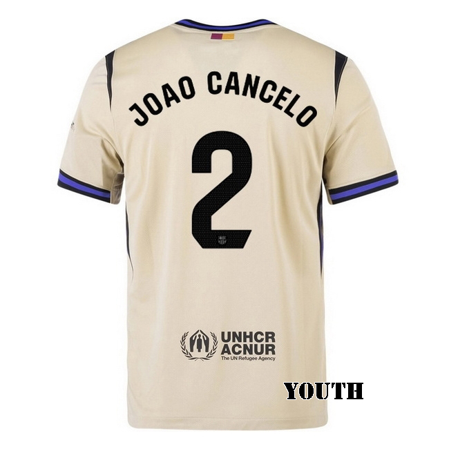 2025/26 Joao Cancelo #2 Away Youth Soccer Jersey