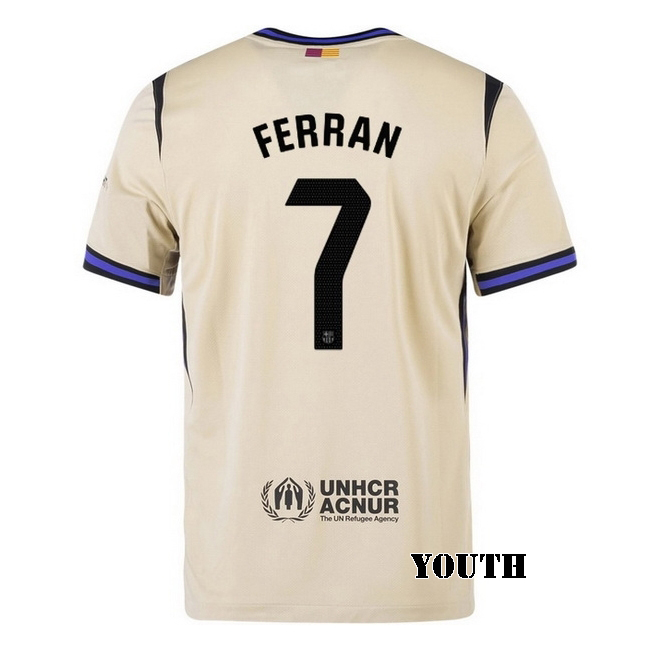 2025/26 Ferran Torres #7 Away Youth Soccer Jersey