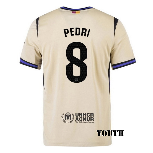 2025/26 Pedri #8 Away Youth Soccer Jersey