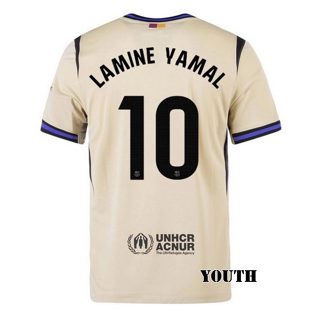 2025/26 Lamine Yamal #10 Away Youth Soccer Jersey