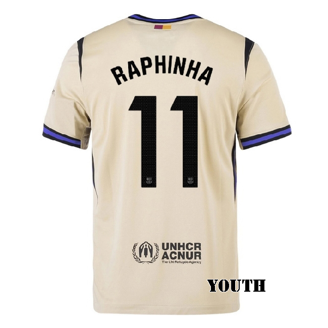 2025/26 Raphinha #11 Away Youth Soccer Jersey
