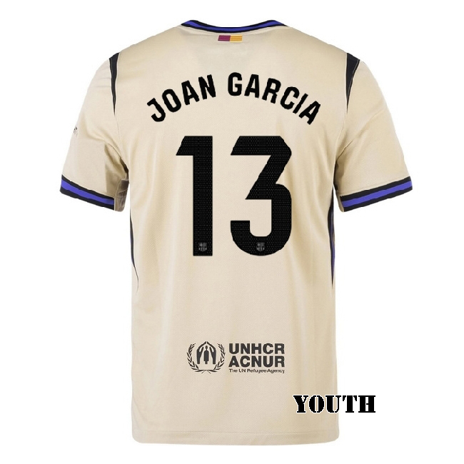 2025/26 Joan Garcia #13 Away Youth Soccer Jersey