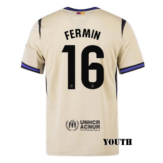2025/26 Fermin Lopez #16 Away Youth Soccer Jersey