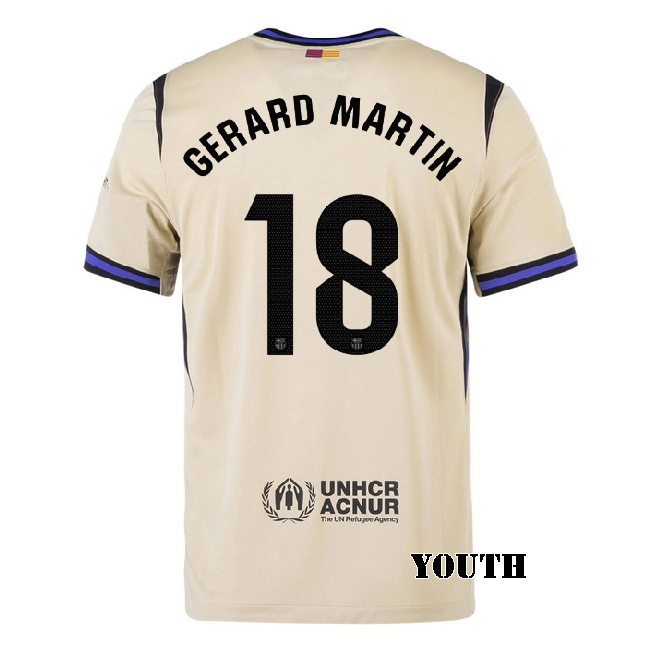 2025/26 Gerard Martin #18 Away Youth Soccer Jersey