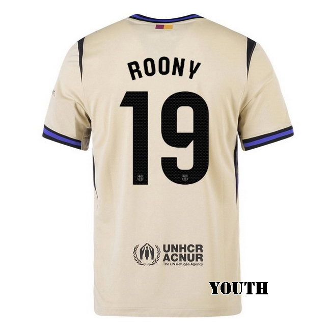 2025/26 Roony Bardghji #19 Away Youth Soccer Jersey