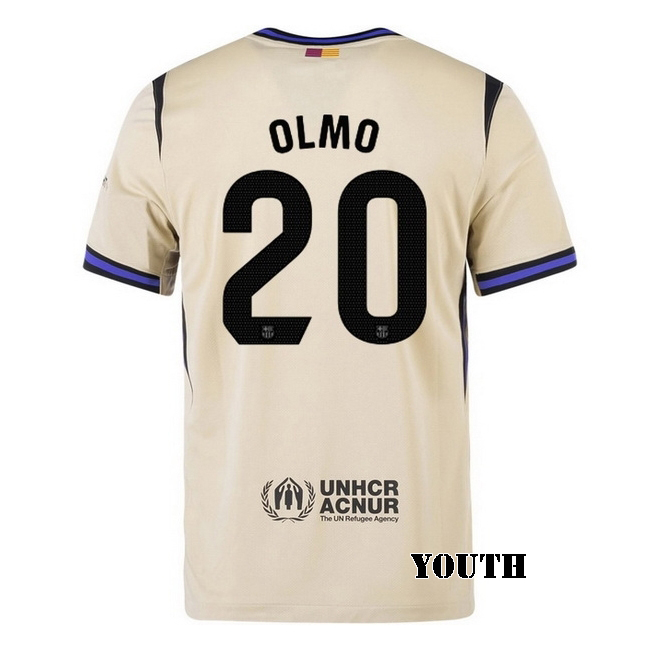 2025/26 Dani Olmo #20 Away Youth Soccer Jersey