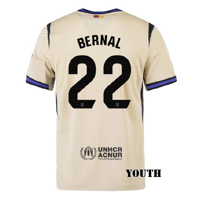 2025/26 Marc Bernal #22 Away Youth Soccer Jersey