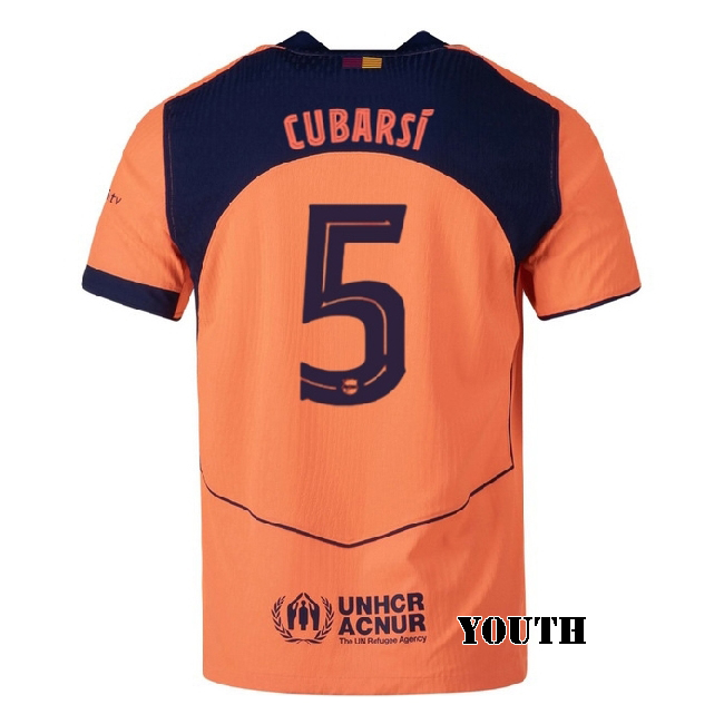 2025/26 Pau Cubarsi #5 Third Youth Soccer Jersey