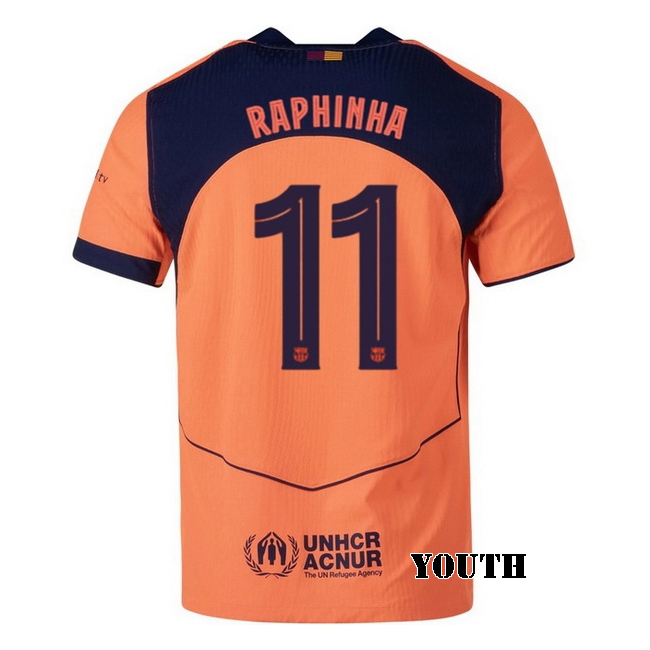 2025/26 Raphinha #11 Third Youth Soccer Jersey