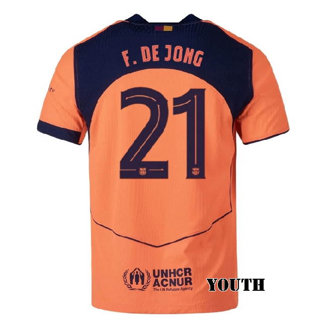 2025/26 Frenkie de Jong #21 Third Youth Soccer Jersey