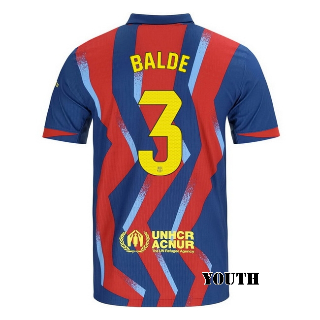 2025/26 Alejandro Balde #3 Fourth Youth Soccer Jersey