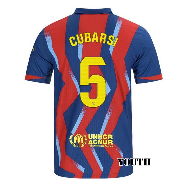 2025/26 Pau Cubarsi #5 Fourth Youth Soccer Jersey