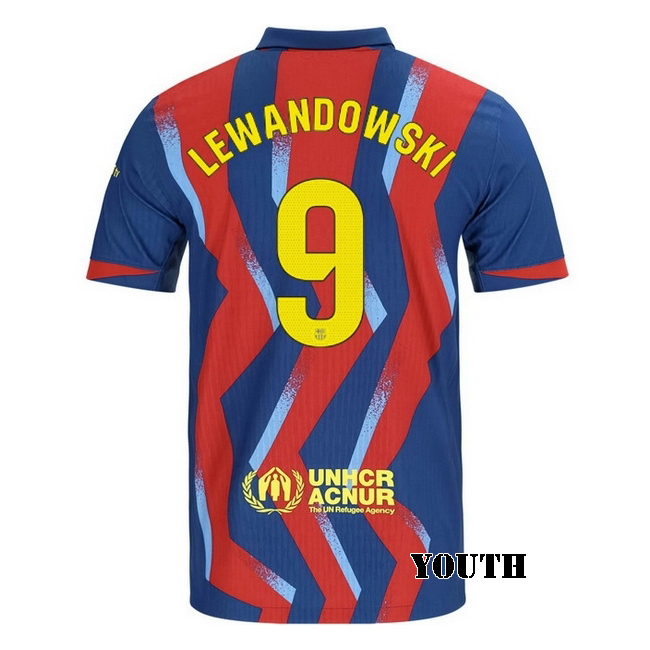 2025/26 Robert Lewandowski #9 Fourth Youth Soccer Jersey
