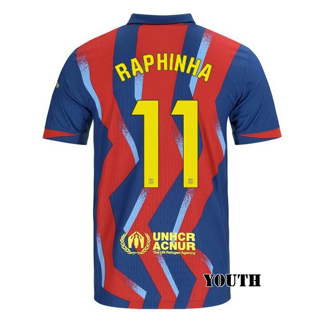 2025/26 Raphinha #11 Fourth Youth Soccer Jersey