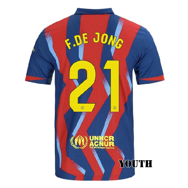 2025/26 Frenkie de Jong #21 Fourth Youth Soccer Jersey