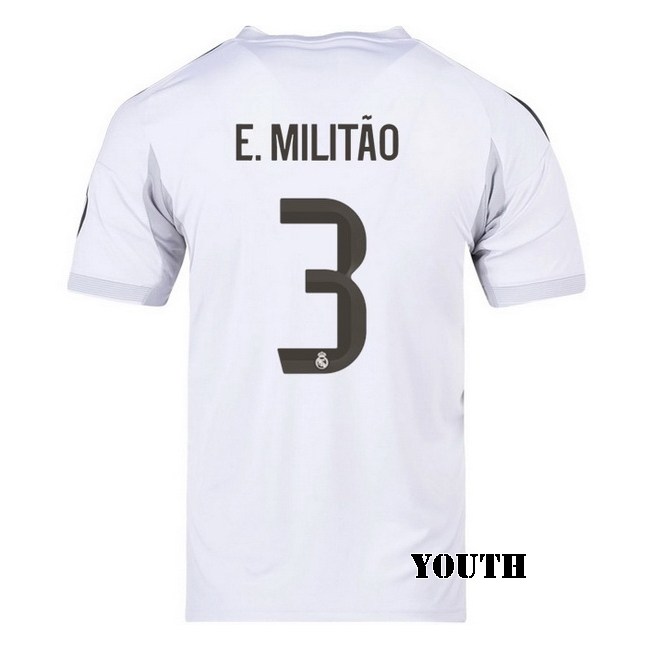 2025/26 Eder Militao #3 Home Youth Soccer Jersey