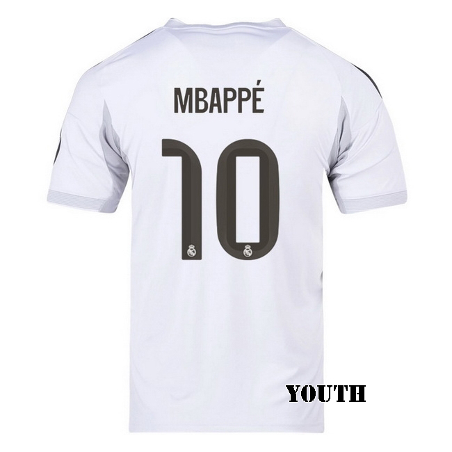 2025/26 Kylian Mbappe #10 Home Youth Soccer Jersey