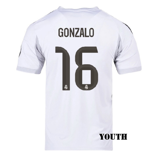 2025/26 Gonzalo Garcia #16 Home Youth Soccer Jersey