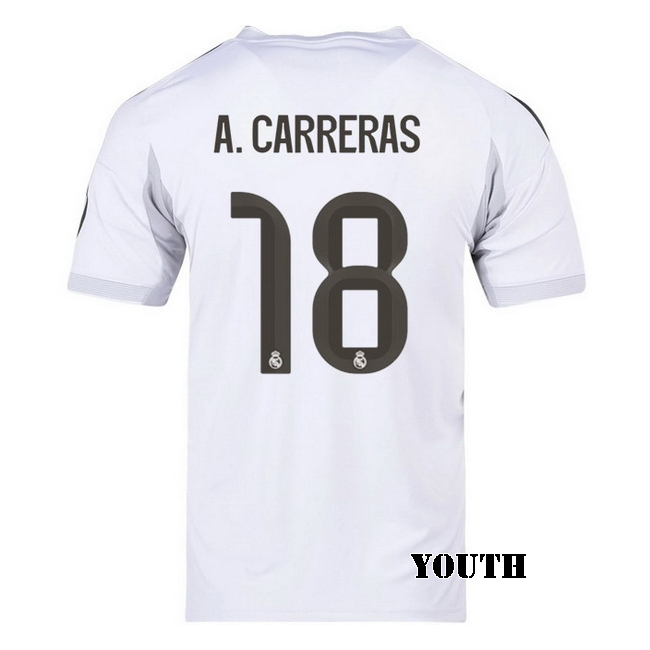 2025/26 Alvaro Carreras #18 Home Youth Soccer Jersey