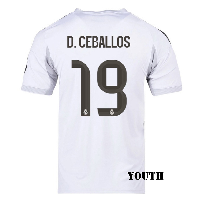 2025/26 Dani Ceballos #19 Home Youth Soccer Jersey