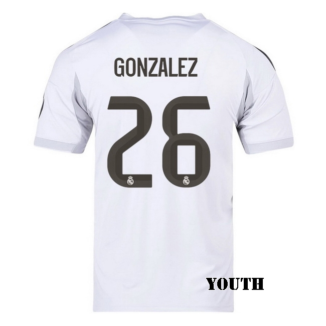 2025/26 Fran Gonzalez #26 Home Youth Soccer Jersey