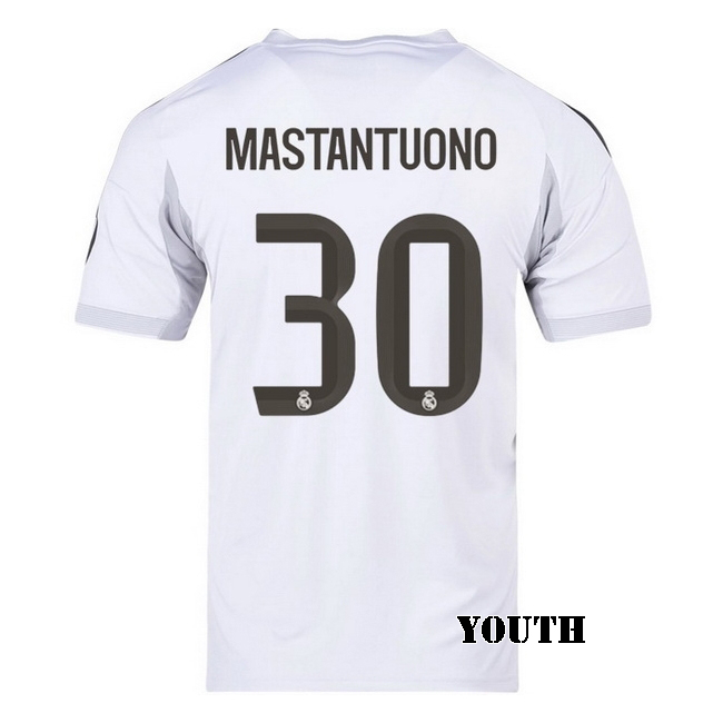 2025/26 Franco Mastantuono #30 Home Youth Soccer Jersey