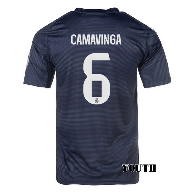 2025/26 Eduardo Camavinga #6 Away Youth Soccer Jersey