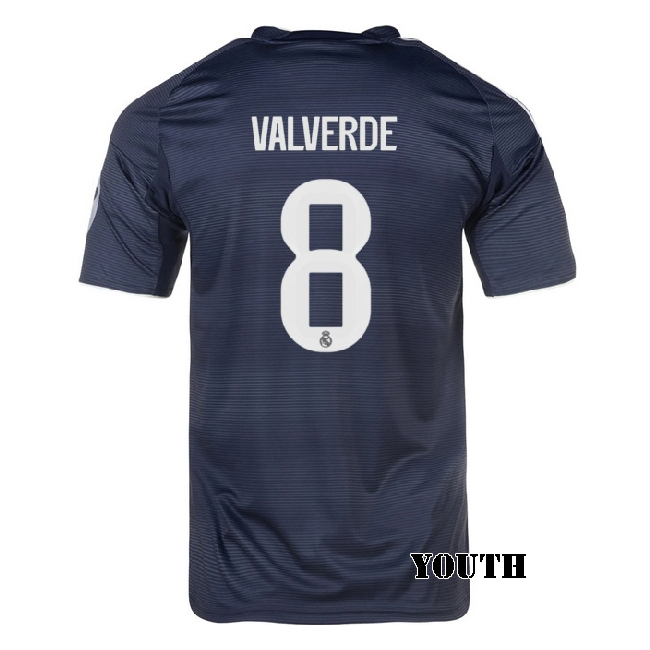 2025/26 Federico Valverde #8 Away Youth Soccer Jersey