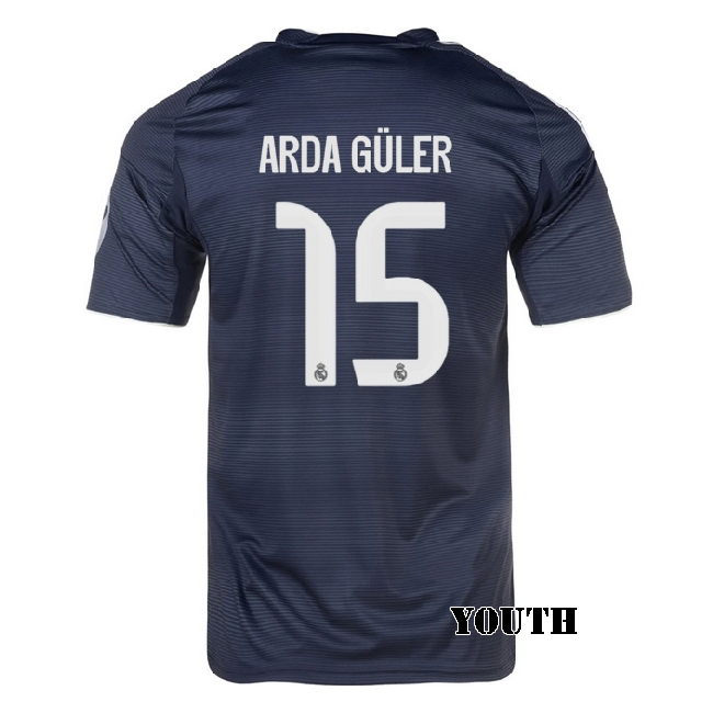 2025/26 Arda Guler #15 Away Youth Soccer Jersey