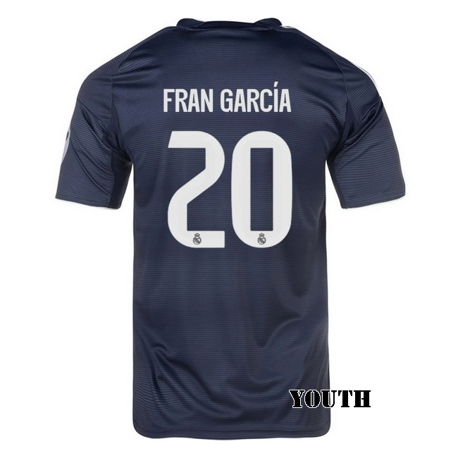 2025/26 Fran Garcia #20 Away Youth Soccer Jersey