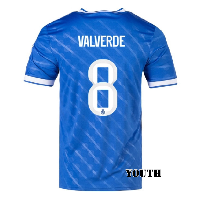 2025/26 Federico Valverde #8 Third Youth Soccer Jersey
