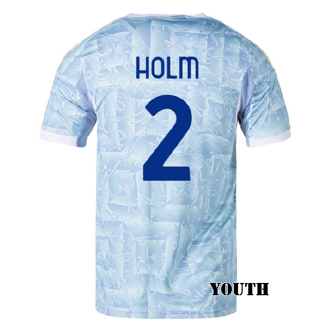 2025/26 Emil Holm #2 Away Youth Soccer Jersey