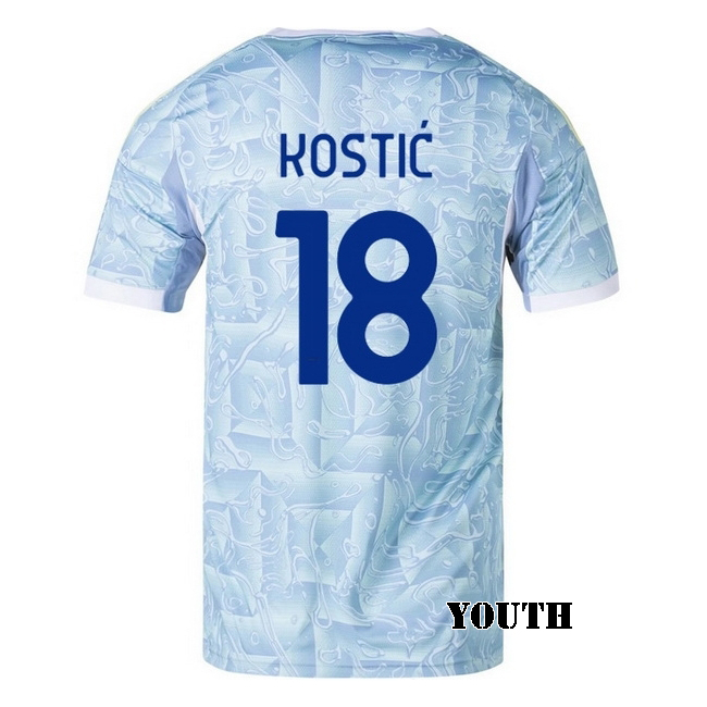 2025/26 Filip Kostic #18 Away Youth Soccer Jersey
