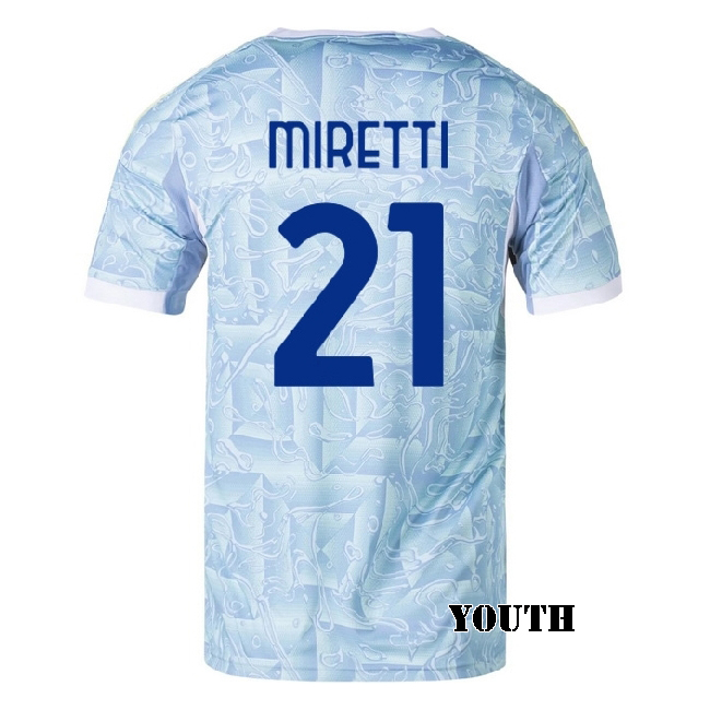 2025/26 Fabio Miretti #21 Away Youth Soccer Jersey