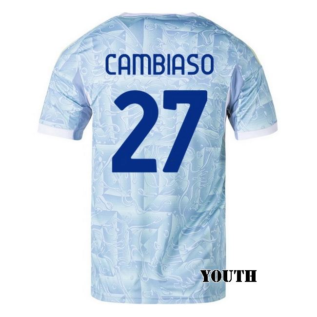 2025/26 Andrea Cambiaso #27 Away Youth Soccer Jersey