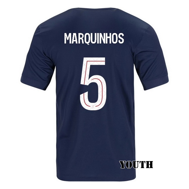 2025/26 Marquinhos #5 Home Youth Soccer Jersey