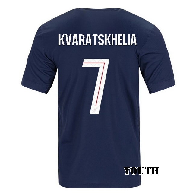 2025/26 Khvicha Kvaratskhelia #7 Home Youth Soccer Jersey