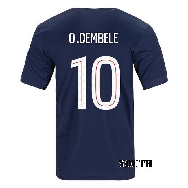2025/26 Ousmane Dembele #10 Home Youth Soccer Jersey
