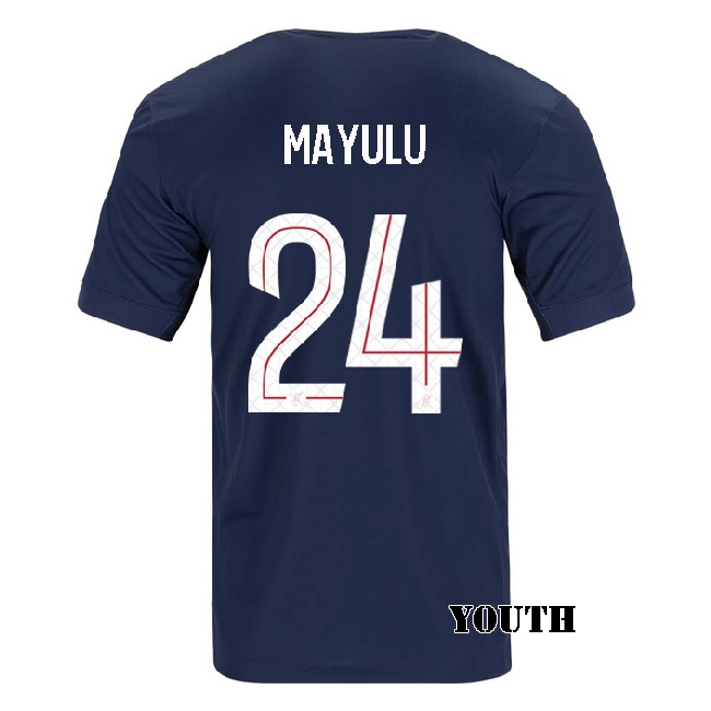 2025/26 Senny Mayulu #24 Home Youth Soccer Jersey