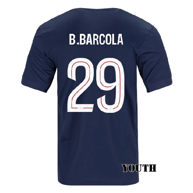 2025/26 Bradley Barcola #29 Home Youth Soccer Jersey