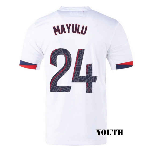 2025/26 Senny Mayulu #24 Away Youth Soccer Jersey