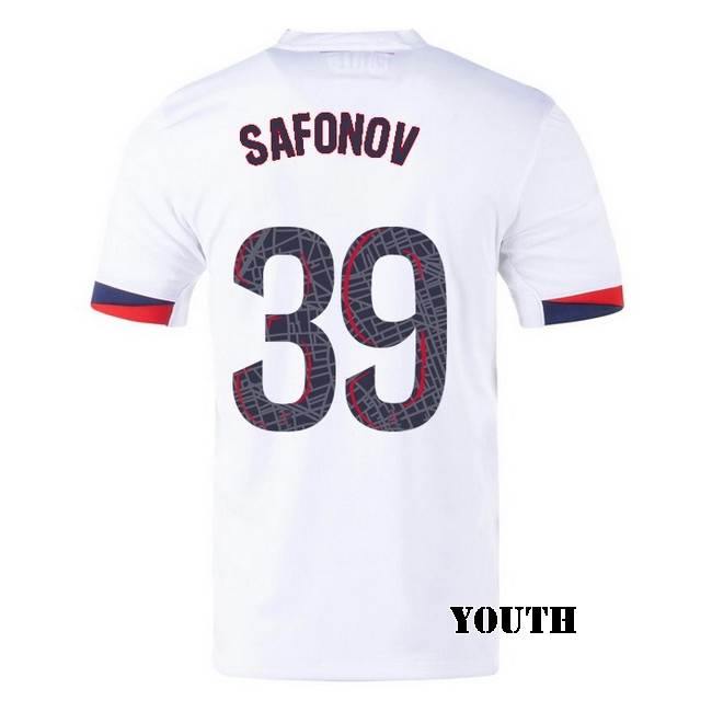 2025/26 Matvey Safonov #39 Away Youth Soccer Jersey
